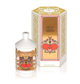 WHITE CERAMIC CANDLE WITH DECORATION, 1 WICK – ARKANO DEGLI AMANTI